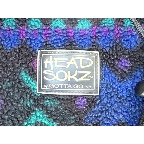 90s Head Sokz by Gotta Go Multi Pattern Fleece Balaclava USA Polartec - Picture 2 of 5